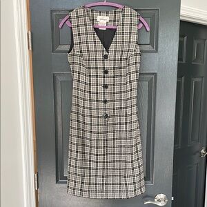 Worthington Plaid Sleeveless Midi Dress